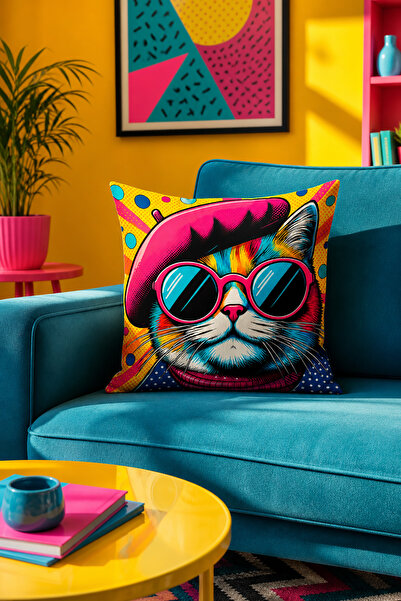 Bertille Home Pop Art Series Double-Sided Digital Printed Throw Pillow Cover