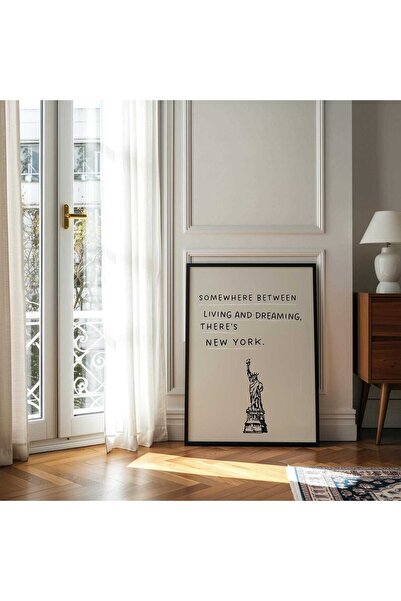 NinaStore Minimalist New York Şehri Sanat Baskısı - Retro NYC Duvar Dekoru (b...