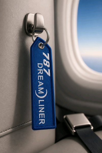 Havacı Uçuş Dünyası 787 Dreamliner vezeni platneni privjesak za ključeve
