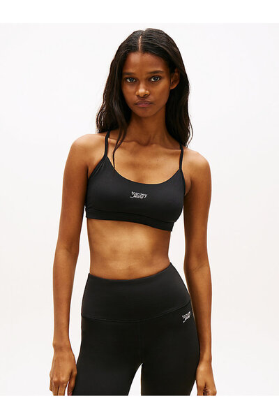 Tommy Hilfiger Women's Tjw Crop Silver Script Bra