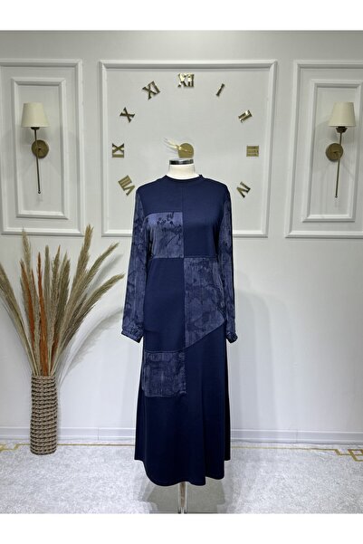ModaMinar Women's New Season Kupra Fabric Crystal Dress