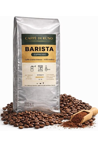 Barista Espresso Çekirdek Kahve –%100 Arabica, Yoğun İçim (8/10) (500 gr)