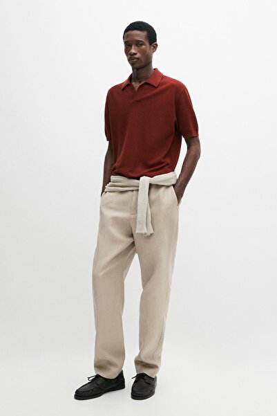 Massimo Dutti %100 pamuklu triko polo yaka kazak