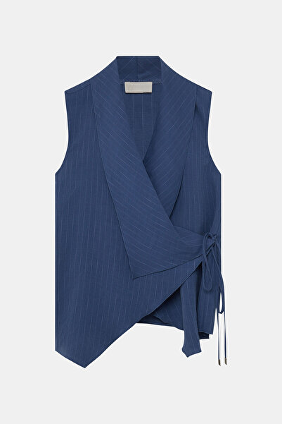 W Collection MAVİ RELAX KALIP TENSEL BLUZ