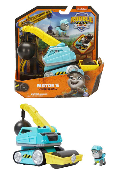 PAW PATROL Rubble & Crew İnşaat Aracı Motor ve Figür Seti Hareketli Vinçli Eğ...