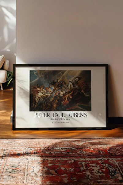 Postifull Peter Paul Rubens - Pad Fajetona, slika u crnom okviru, umetnička s...