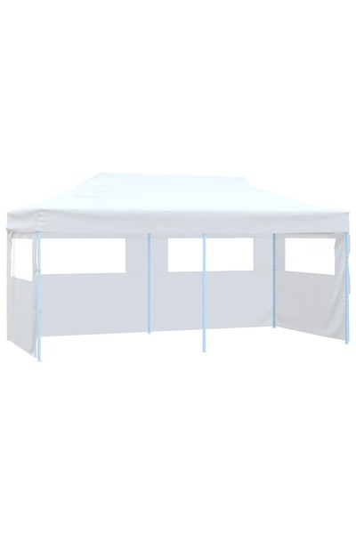 vidaxl Cort de petrecere pliabil cu 4 peret›i, alb, 3 x 6 m, ot›el
