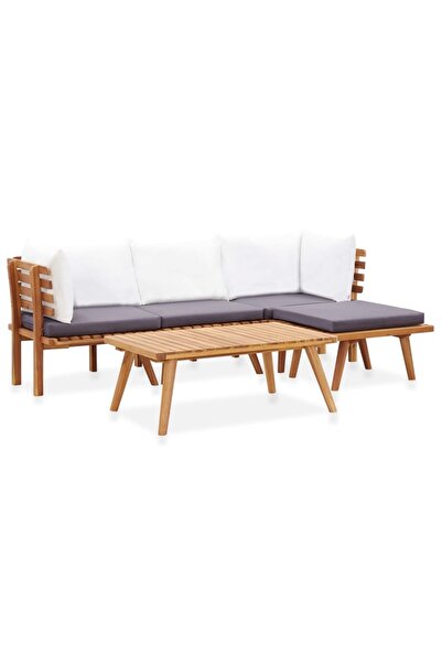 vidaxl Set mobilier de gradina, 5 piese, lemn masiv de acacia