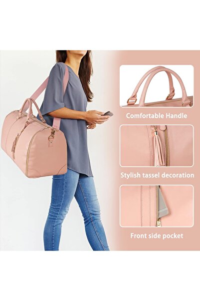 Lorraya Large Foldable Travel Bag Waterproof Gym Duffle Bag with Garment Comp...
