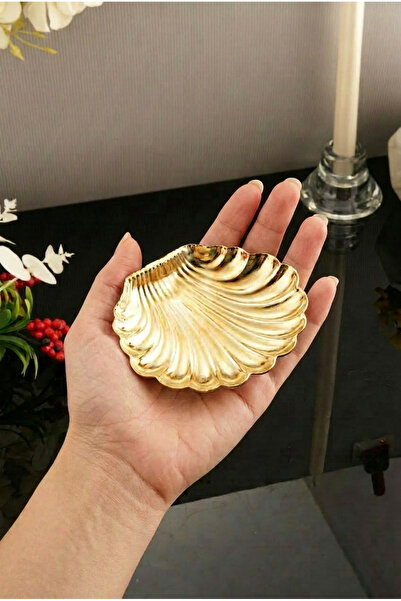 AKSESUAR EVRENİ Ulver Istiridye Lokumluk Düz Gold 1 Li Takım