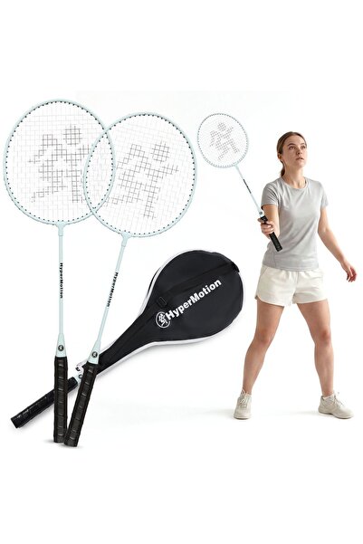 HyperMotion Set badminton 2 rachete + husă verde salvie