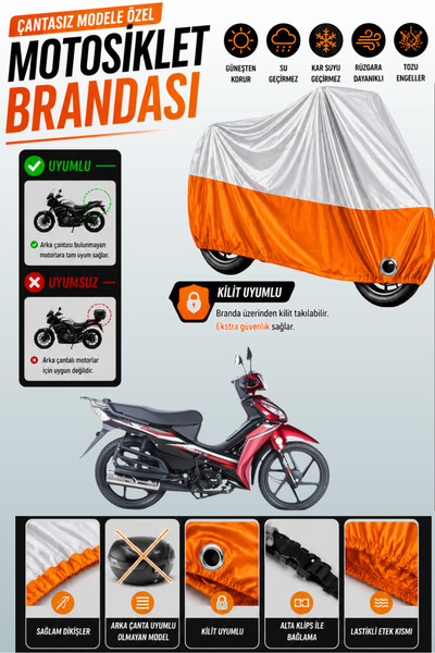 Cemku Twin Top Gray - Bottom Orange Rks Next 100 Compatible Engine Cover, Rea...