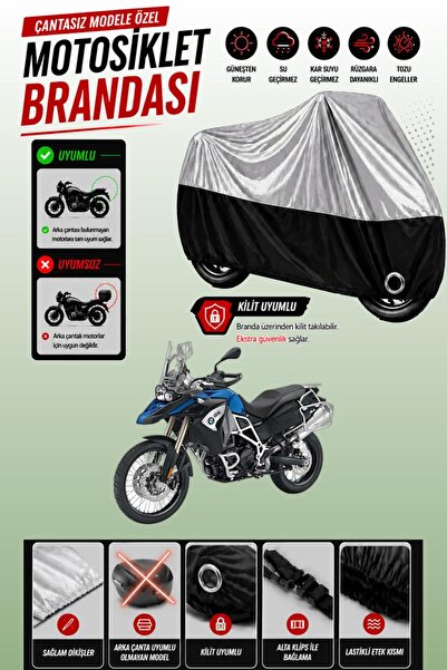 Cemku Twin غطاء محرك متوافق مع سيارة BMW F 800 GS Adventure باللون الرمادي من...