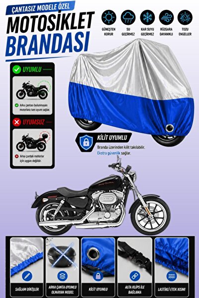 Cemku Twin Top Gray - Bottom Blue Harley-Davidson Sportster 883 Low Compatibl...