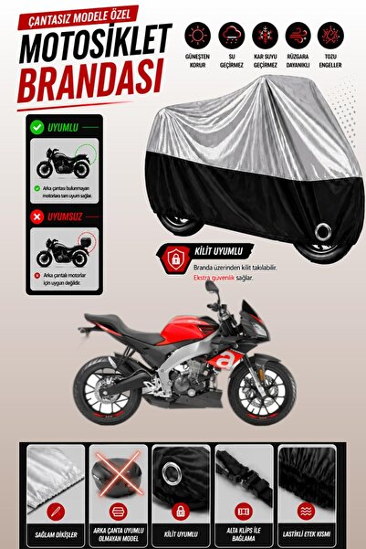 Cemku Twin غطاء محرك متوافق مع Aprilia Tuono 660 باللون الرمادي من الأعلى وال...