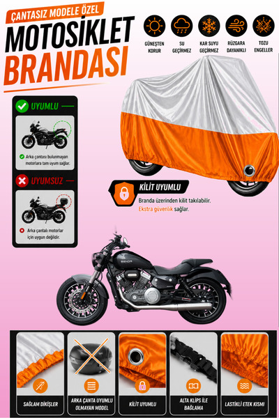 Cemku Twin Top Gray - Bottom Orange Yuki Benda Rock 250 Compatible Engine Cov...