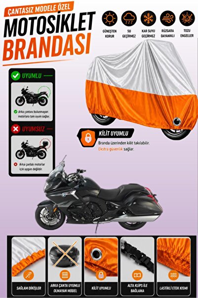 Cemku Twin Top Gray - Bottom Orange Bmw K 1600 Bagger Compatible Engine Cover...