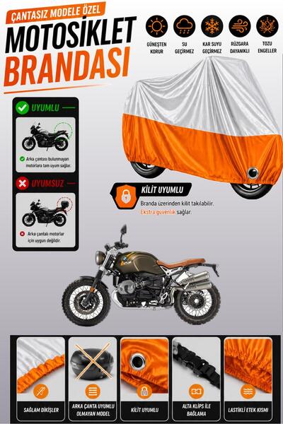 Cemku Twin Top Gray - Bottom Orange Bmw R Nine t Scrambler Compatible Engine ...