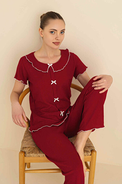 SEAMLIFE HOMEWEAR French Collar Luxury Pajama Set