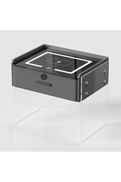 Smart Heater & Cooler Noptieră inteligentă cu încărcare wireless, iluminare L...
