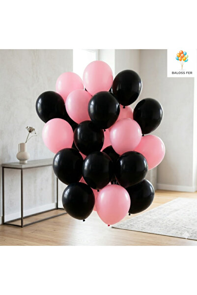 baloss fer Black Pink Balloon Set 20 Pieces Birthday Party Decoration Stylish...