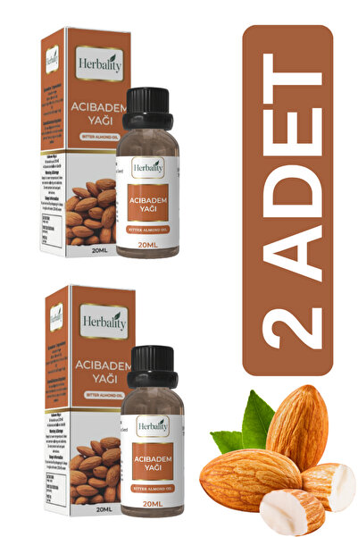 herbalıty Bitter Almond Oil 50 ml 2*Pcs