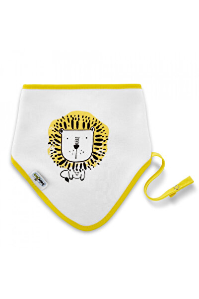 Babyjem Baveta cu suport pentru suzeta Triangle (Culoare: Alb)