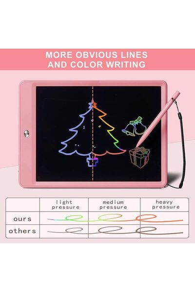 Yallabena لوح كتابة LCD ملون مقاس 10 بوصات للأطفال، لوحة رسم قابلة للمسح بدون...