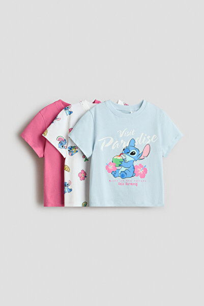 H&M 3’lü Baskılı Jarse Üst