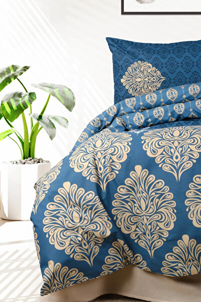 aytunç Sultan 100% Cotton Single Elasticated (Fitted) Duvet Cover Set 160X220 cm