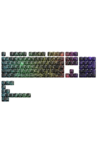Meyer Gaming XVX Spider Web RGB Keycaps Tuş Takımı Seti (118 Tuş - Siyah)