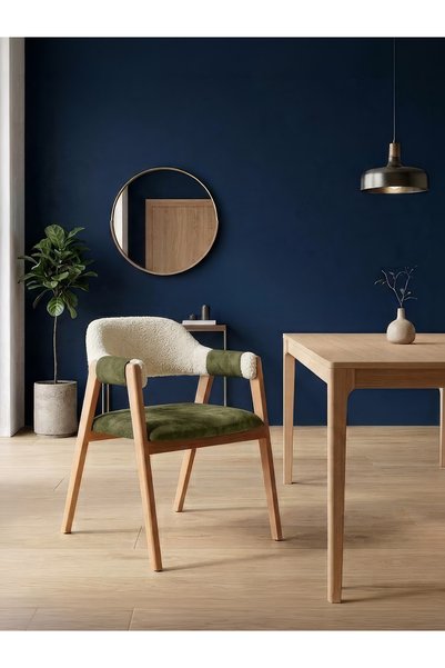 Gazzini Furniture Vector Bağlamalı Kolçaklı Ahşap Sandalye