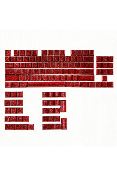 Meyer Gaming XVX Foil Serisi Yan Baskılı Kırmızı Renk Keycaps Tuş Takımı Seti