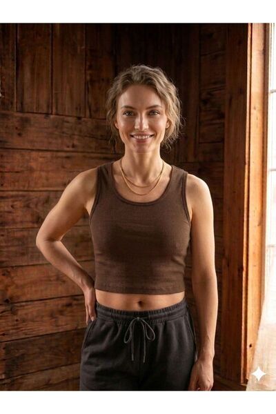 TNR SPORT Premium Ribbed Camisole Crop Tank Top