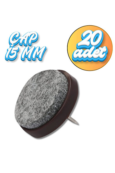 almital mobilya aksesuarları furniture accessories 20 Adet Çap 15 mm, Kahvere...