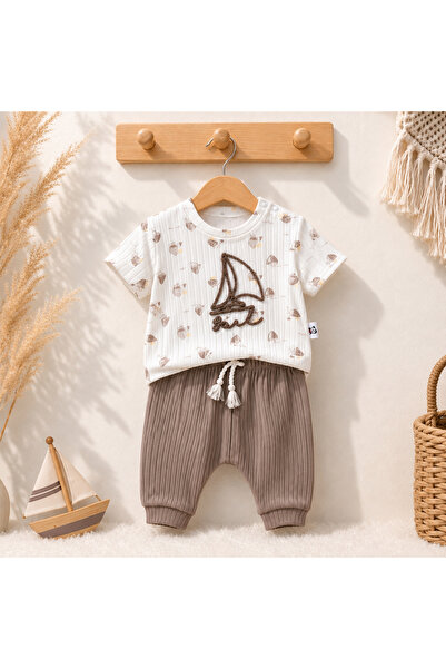 Happy Baby Butik طقم صيفي للأطفال الأولاد من Anılço مصنوع من القطن بنسبة 100%...