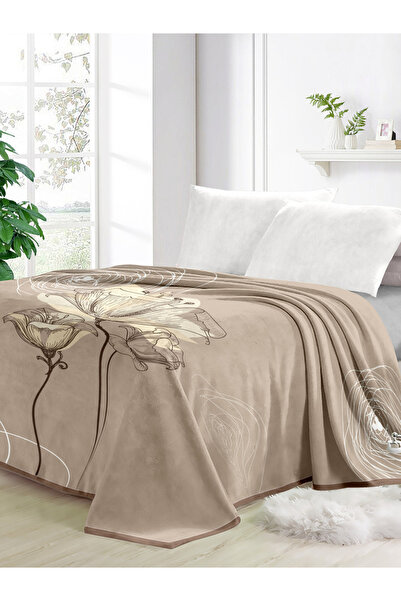 CASA Printed Blanket 160X220Cm 100% Polyester Mocca
