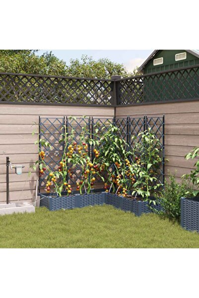 vidaxl Vaza pentru Gradina 5 pcs Gri 120 x 120 x 126 cm Plastic