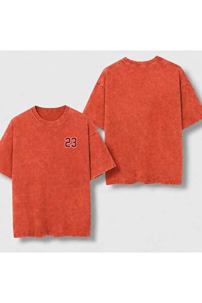 ZAVIXO Men's Oversize Washed T-Shirt with Printed Casual Style