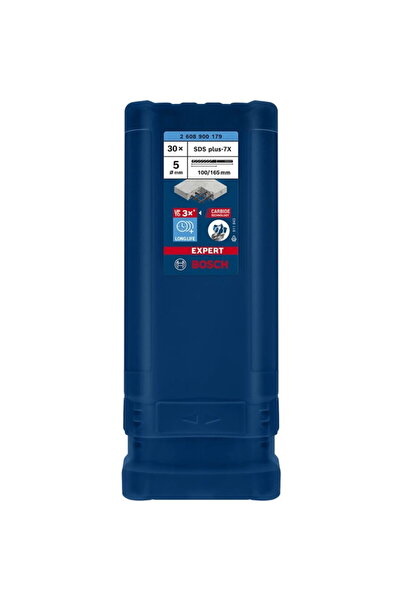 Bosch Set burghie SDS-plus-7X, 5x100mm, 30 bucati