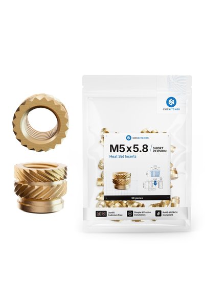 CNC Kitchen Piulite inserabile - M5 short-pachet 50 bucati