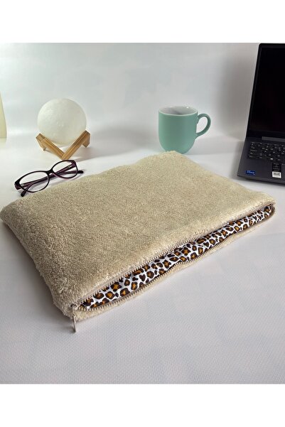 BABY KANGAROO 10-11 inç Bej Peluş Tablet Kılıfı , yumuşak dokulu tablet çanta...