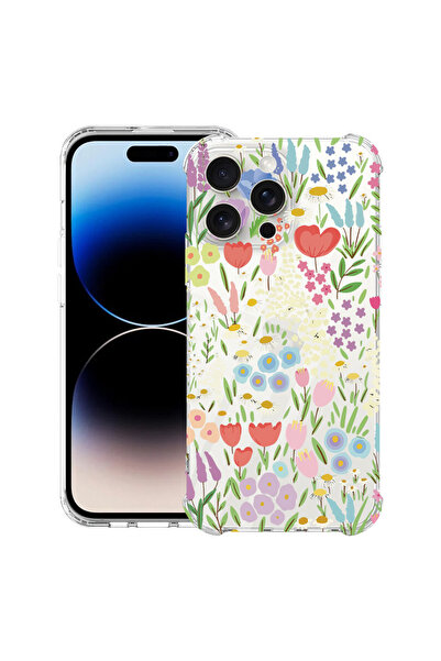 bestcase Husă Antișoc pentru Apple iPhone 14 Pro, Florală - Lalea Colorată, 1...