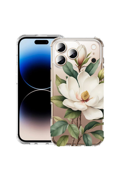 bestcase Husă Antișoc pentru Apple iPhone 17 Pro, Florală - Magnolie Albă, 20...