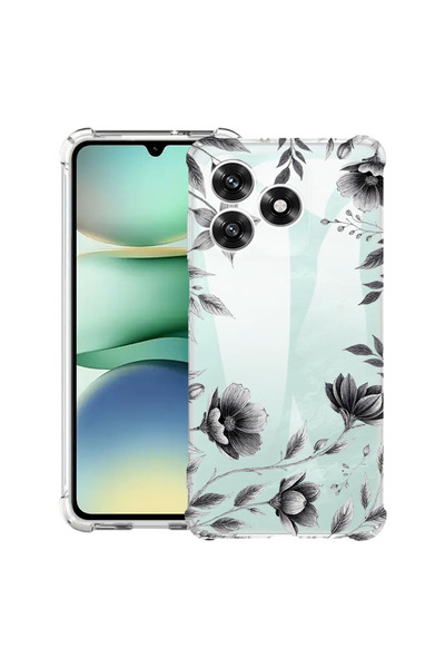 bestcase ®   Husă Antișoc pentru Honor 600 Lite, Floral Negru, 3145732 AS 2035