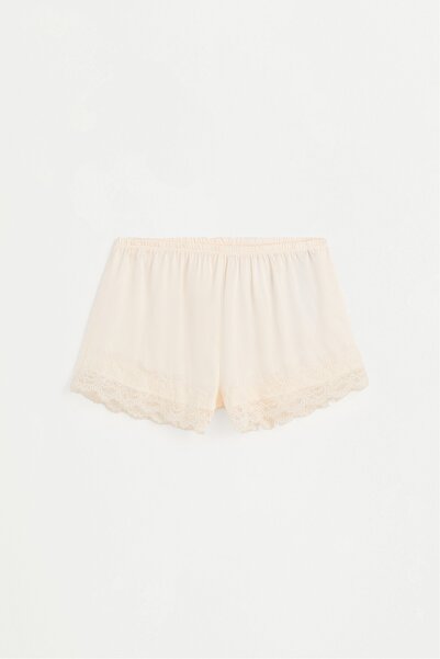 Satin lace shorts