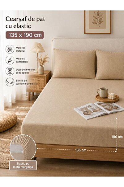 Home Cearceaf de pat cu elastic 135 x 190 cm