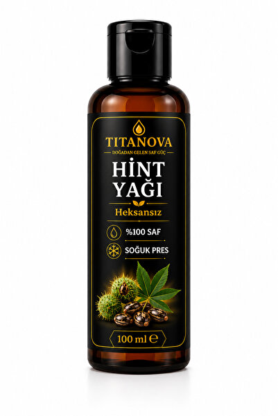 TİTANOVA Hint Yağı 100 ml Heksansız %100 Saf Soğuk Pres
