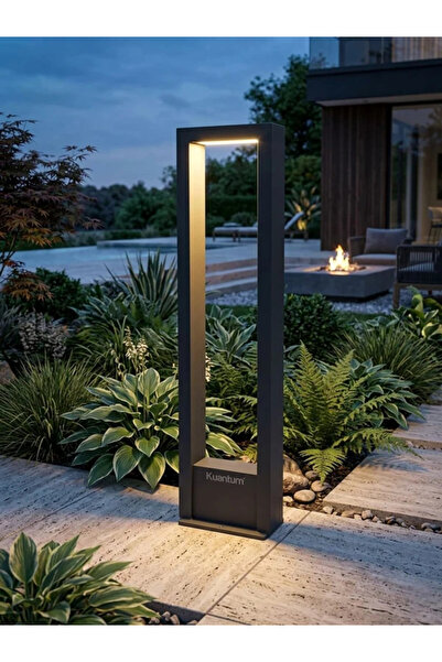 KUANTUM BN-9 Bollard Bahçe Aydınlatma 3000K ANTRASİT (TEKSTURE)