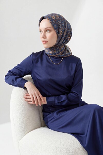 Silk Home Soft Scarf Navy Blue 90X90